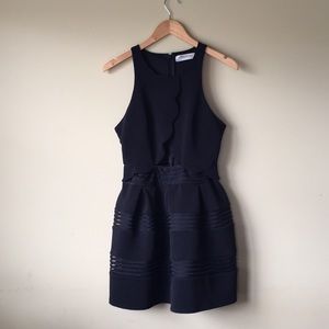 Impressions Fit&Flare Mini Black Dress Size M